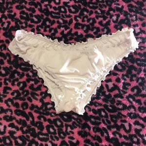 White ruffled swim suit bottoms